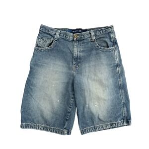 Phy.Sci. Denim Solutions Mens 36 Baggy Carpenter Jean Shorts Blue Y2K Skate